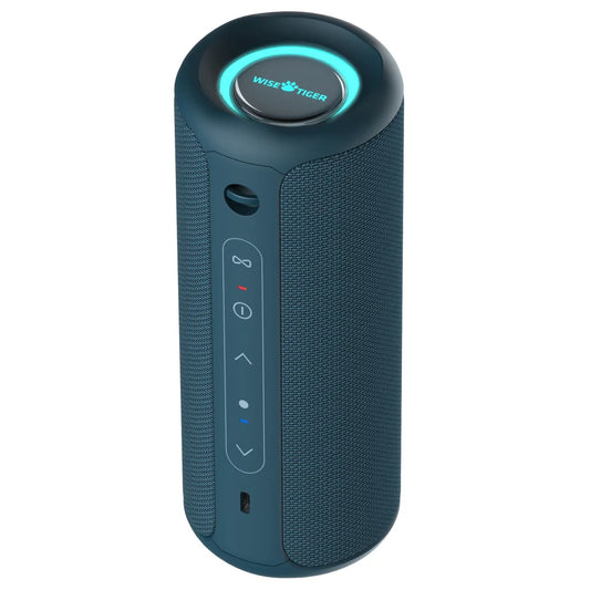 WISE TIGER P3 Portable Bluetooth Speaker – 30W, IPX7 Waterproof, 20-Hour Playtime, RGB Lights
