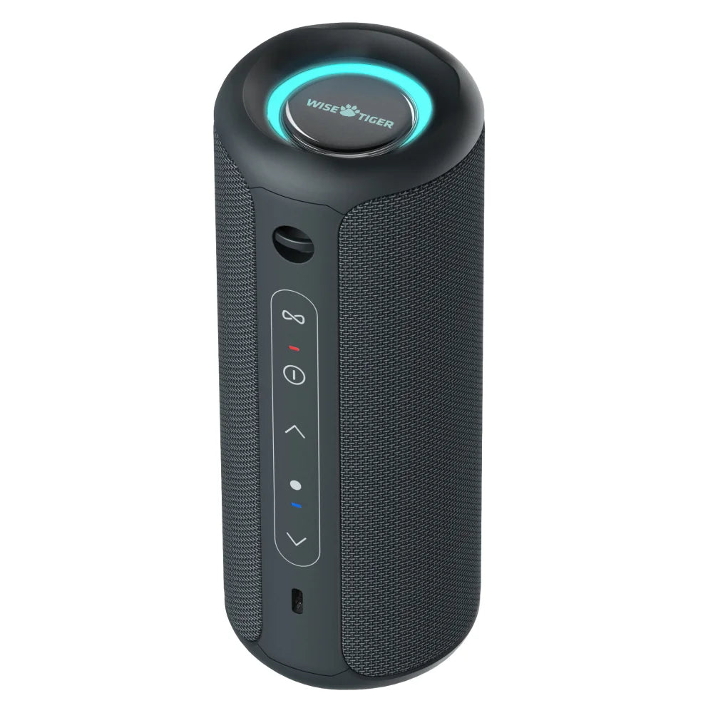 WISE TIGER P3 Portable Bluetooth Speaker – 30W, IPX7 Waterproof, 20-Hour Playtime, RGB Lights