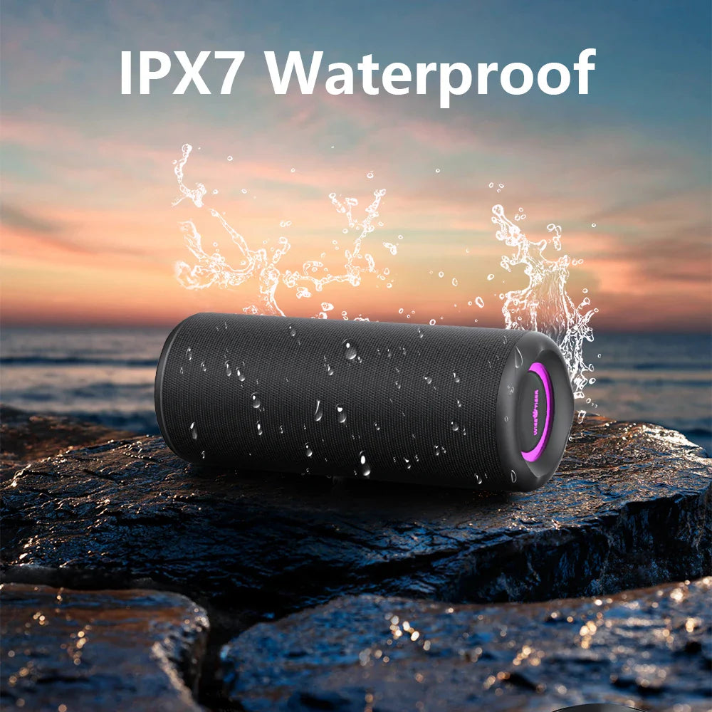 WISE TIGER P3 Portable Bluetooth Speaker – 30W, IPX7 Waterproof, 20-Hour Playtime, RGB Lights