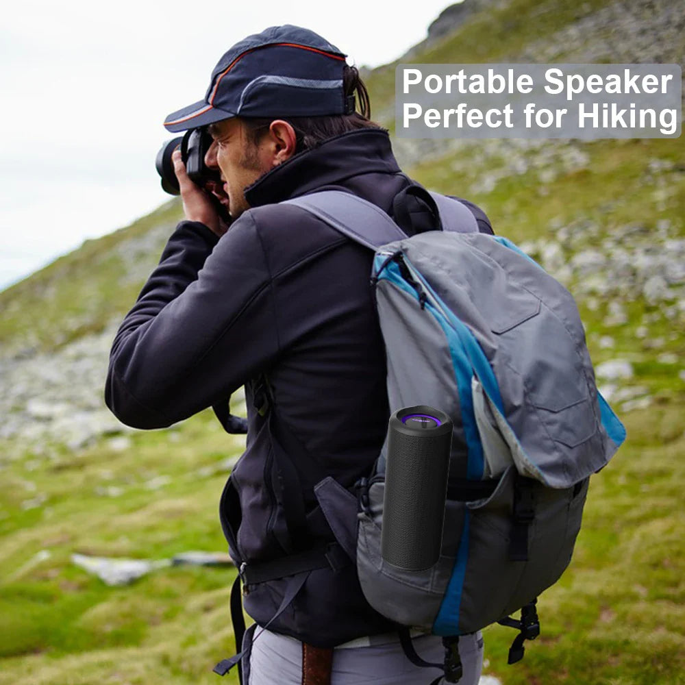 WISE TIGER P3 Portable Bluetooth Speaker – 30W, IPX7 Waterproof, 20-Hour Playtime, RGB Lights