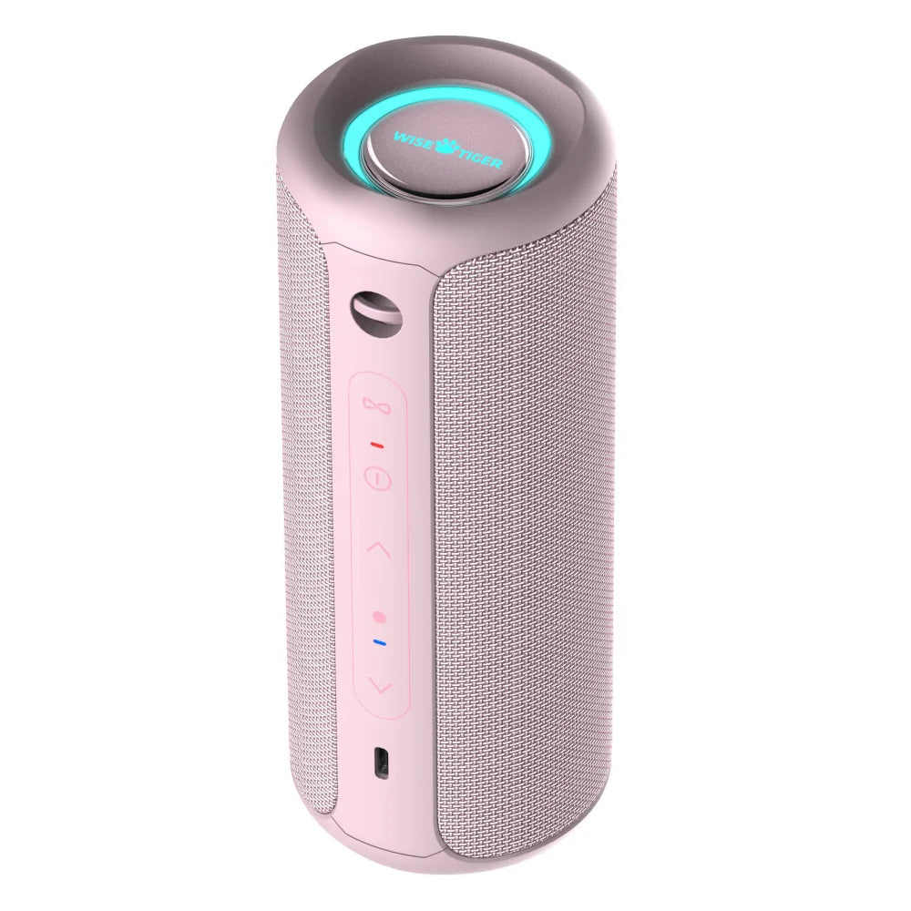 WISE TIGER P3 Portable Bluetooth Speaker – 30W, IPX7 Waterproof, 20-Hour Playtime, RGB Lights